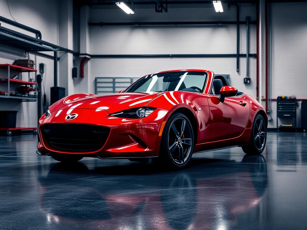 Mazda MX-5 in workshop for remap