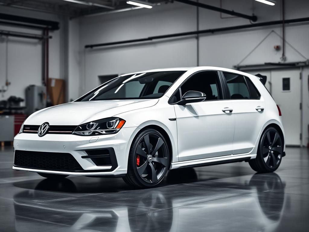 VW Golf R in workshop during Stage 1 remap