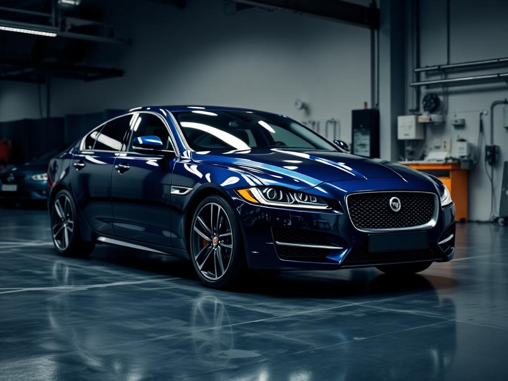 Jaguar XF in workshop for remap